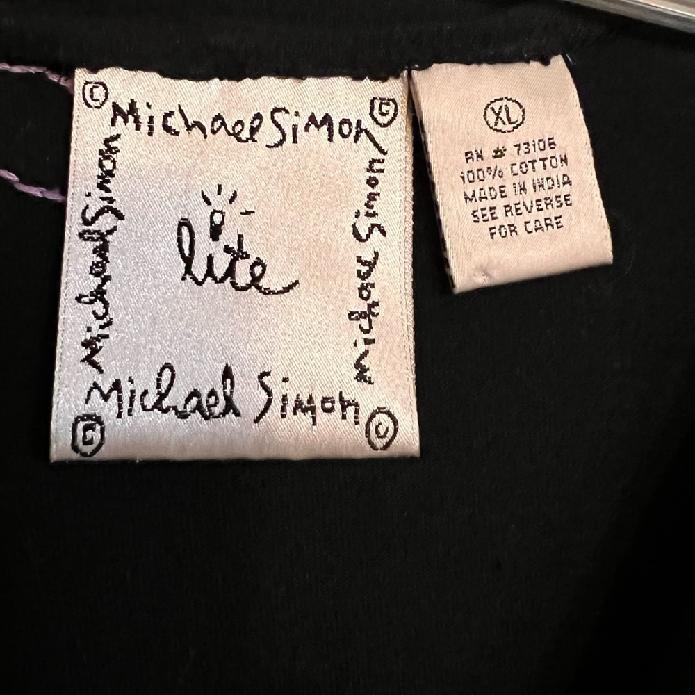 Michael Simon Embroidered Button Front Xl - image 6